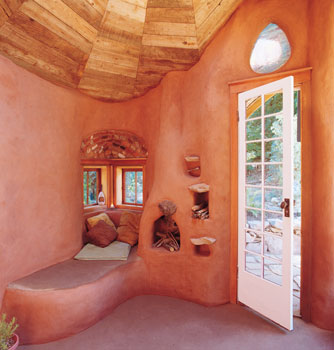 Not only a space for community to gather, the Solar Sanctuary was conceived, designed, and erected in a tremendous collaboration—interpreted by Lakeman. Even the foundation, made of “urbanite,” was lifted in pieces from the driveways of the team members—giving them each more ground for planting and giving the Sanctuary a piece of many homes. The semi-conventional foundation has encouraged city government interest and support for further projects.
